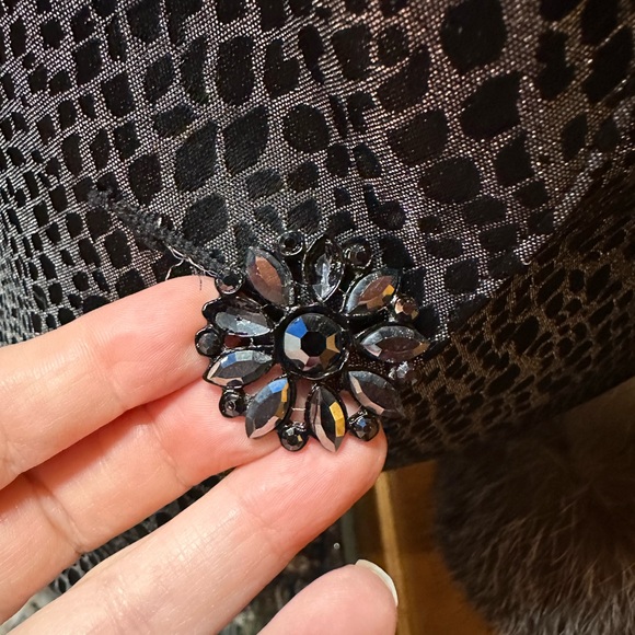 SOLINI New York Elegant Cache Evening Suit Snakeskin Black Metallic Silver 4 - Picture 12 of 16